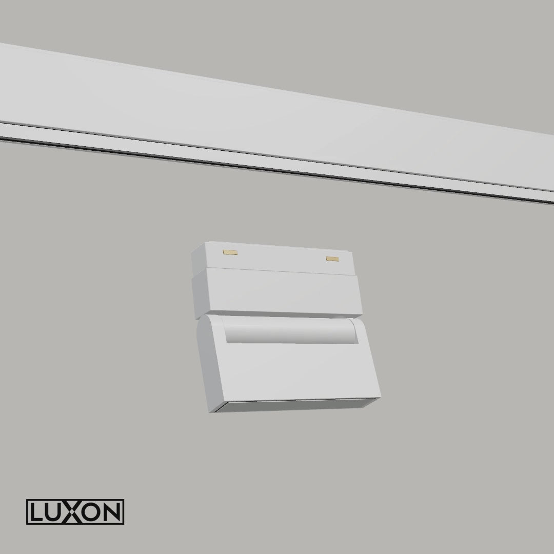 Proiector pentru sina magnetica orientabil FOLD10 ALB LED LUXON