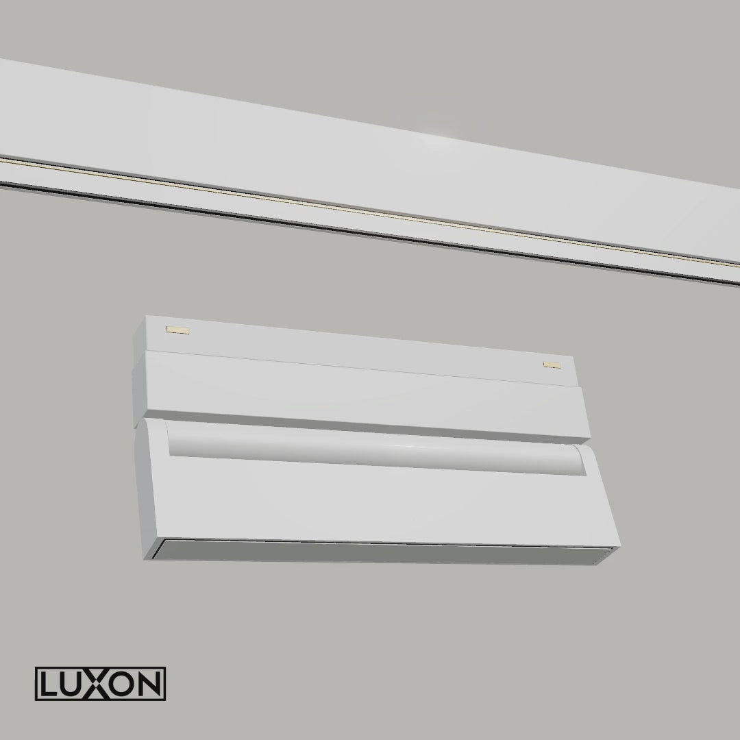 Proiector pentru sina magnetica orientabil FOLD20 ALB LED LUXON