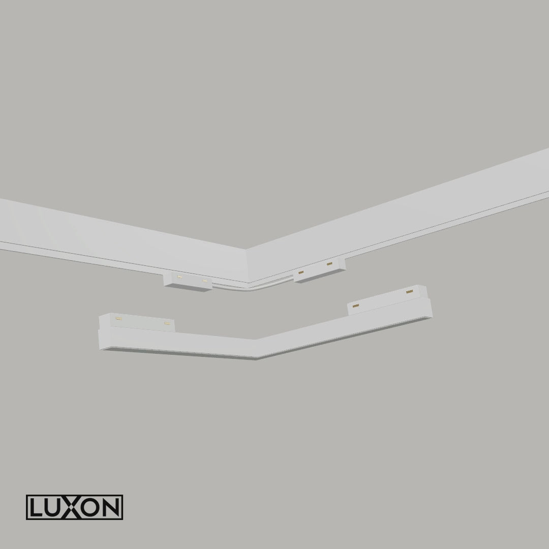 Proiector pentru sina magnetica CORNER90 ALB LED LUXON