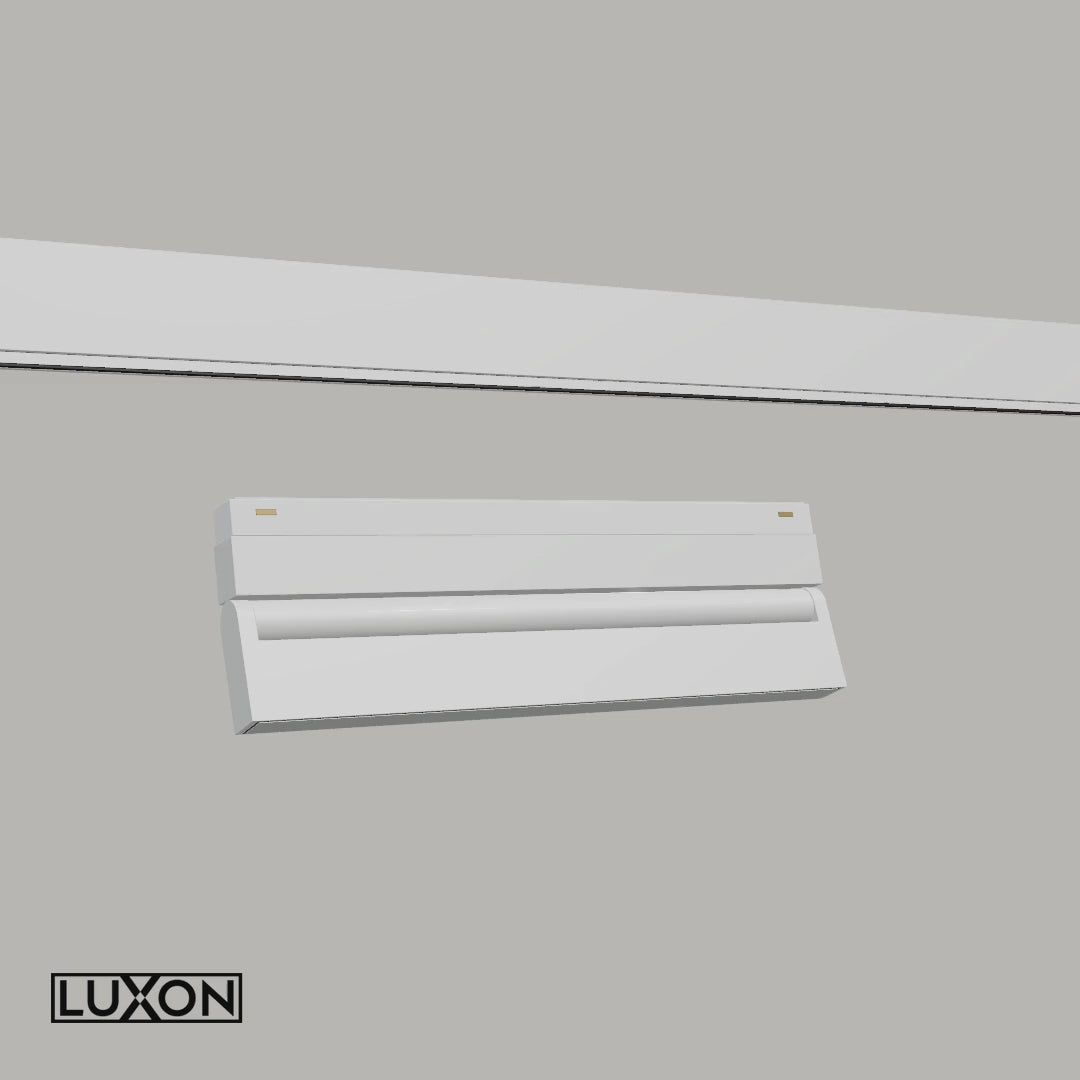 Proiector pentru sina magnetica orientabil FOLD30 ALB LED LUXON
