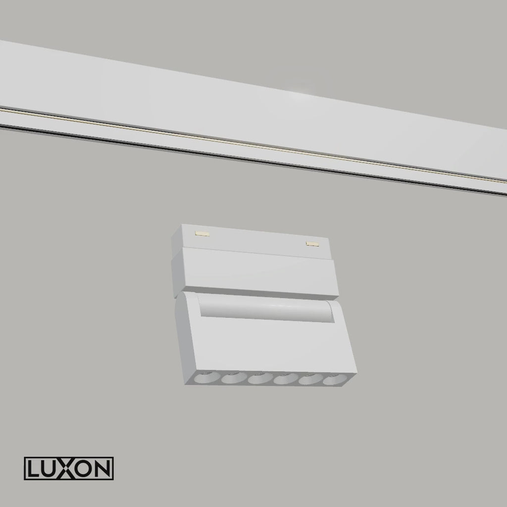 Proiector pentru sina magnetica orientabil FOLD06 ALB LED LUXON