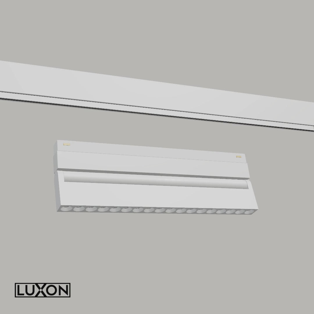 Proiector pentru sina magnetica orientabil FOLD18 ALB LED LUXON