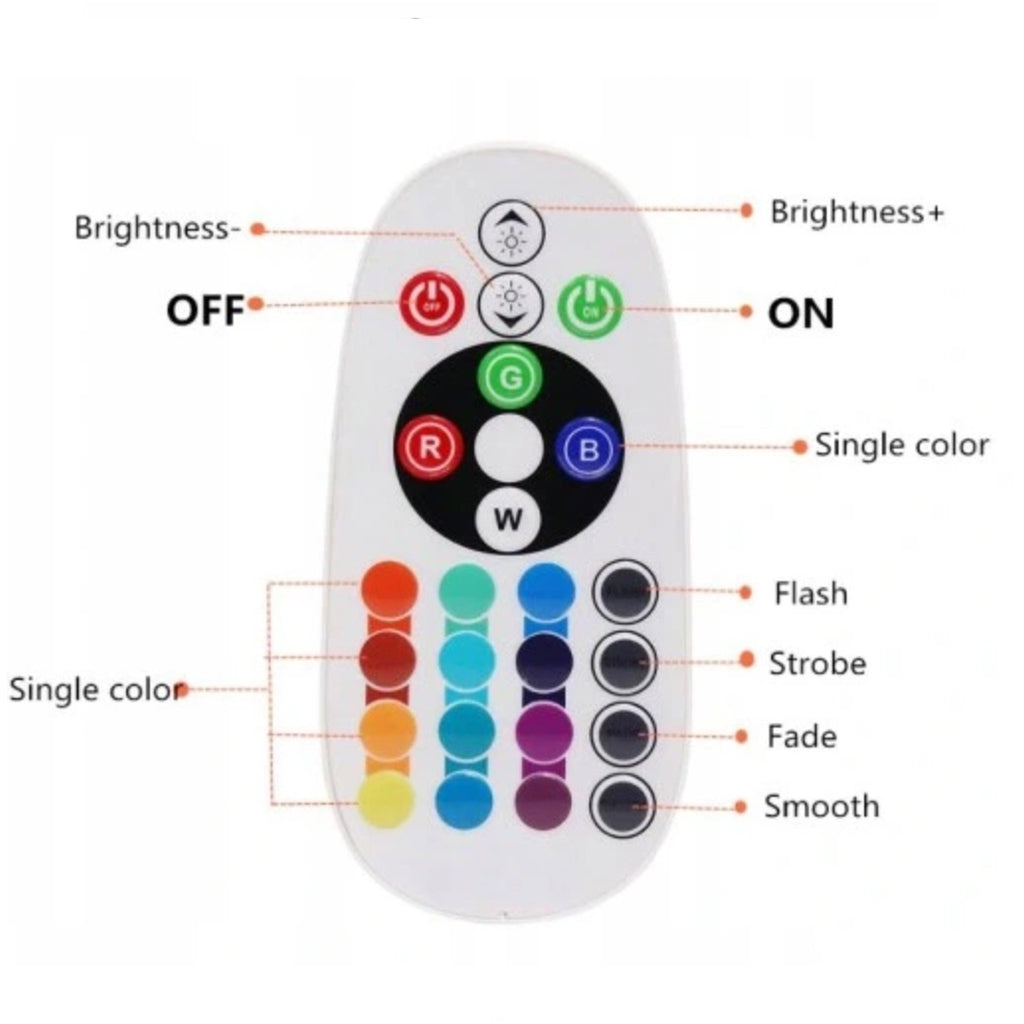 Telecomanda si Cablu alimentare pentru Furtun Luminos Neon Flex RGB