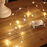 Ghirlanda Luminoasa Decorativa din Cupru 10 m. cu 100 LEDuri cu baterii Ghirlanda luminoasa Lumini Terasa