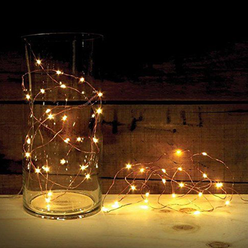 Ghirlanda Luminoasa Decorativa din Cupru 10m. cu 100 LEDuri cu telecomanda Ghirlanda luminoasa Lumini Terasa