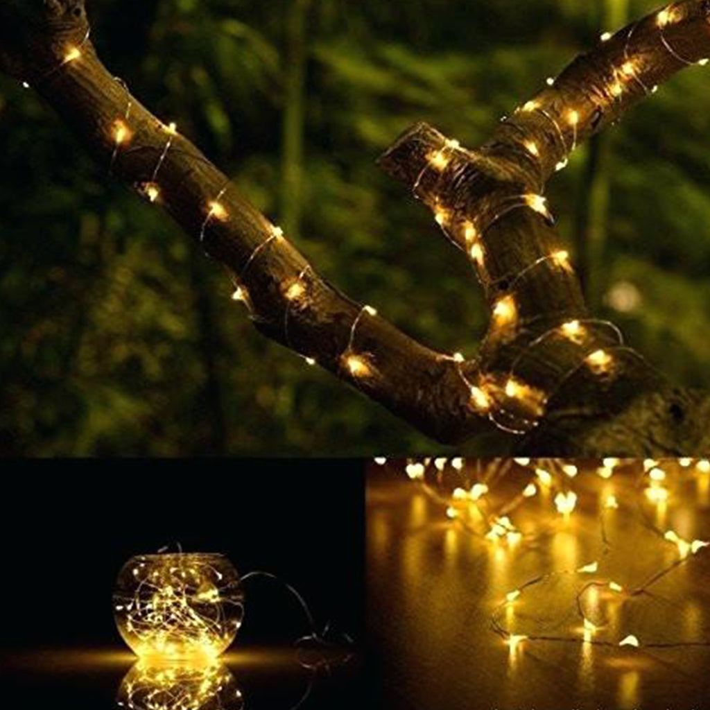 Ghirlanda Luminoasa Decorativa Solara din Cupru 20 m. cu 200 LEDuri Ghirlanda luminoasa Lumini Terasa