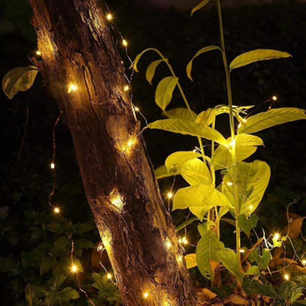 Ghirlanda Luminoasa Decorativa Solara din Cupru 20 m. cu 200 LEDuri Ghirlanda luminoasa Lumini Terasa