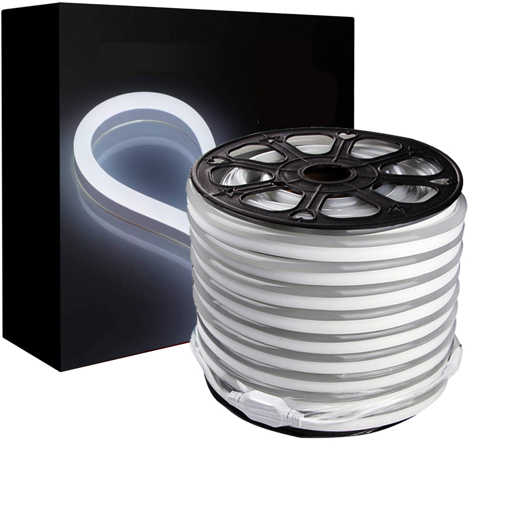 Furtun Luminos Led Neon Flex Lumina Alb Rece Lumini Terasa Ghirlanda Luminoasa