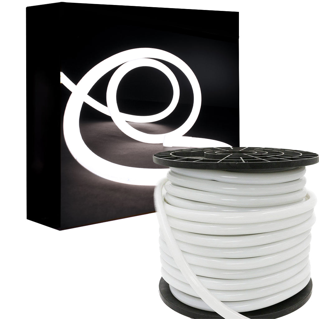 Furtun Luminos Led Neon Flex Rotund LUXON Lumina Alb Rece