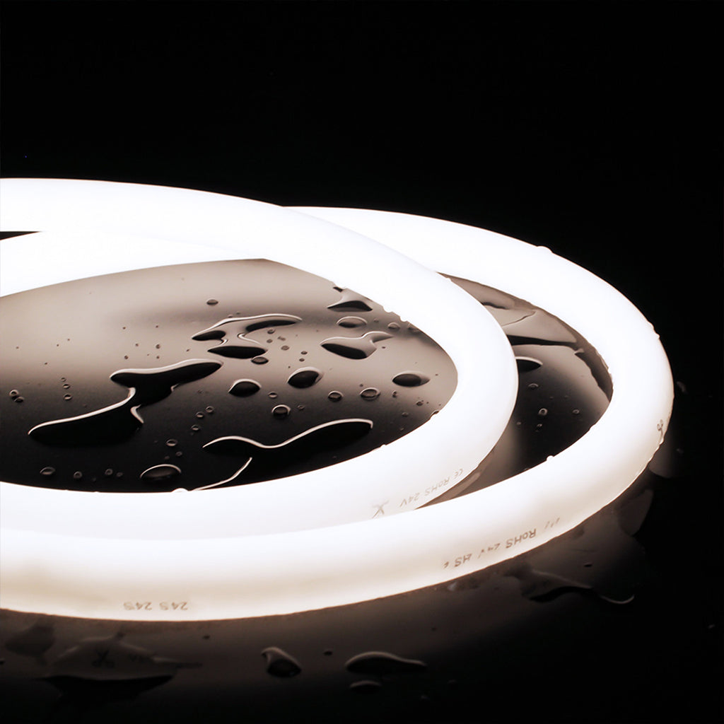 Furtun Luminos Led Neon Flex Rotund LUXON Lumina Alb Rece