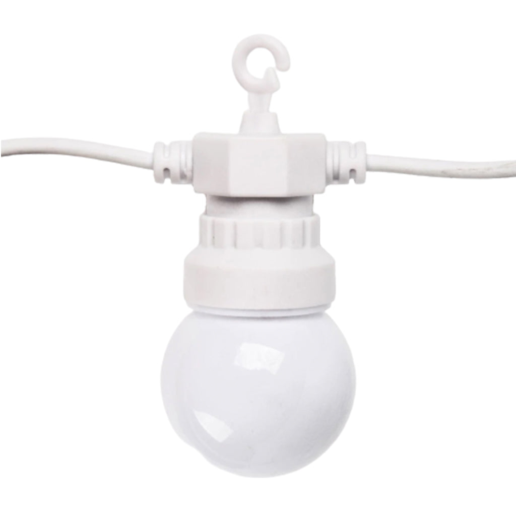 Ghirlanda luminoasa 10 m. cu 20 becuri LED interconectabila Cablu alb