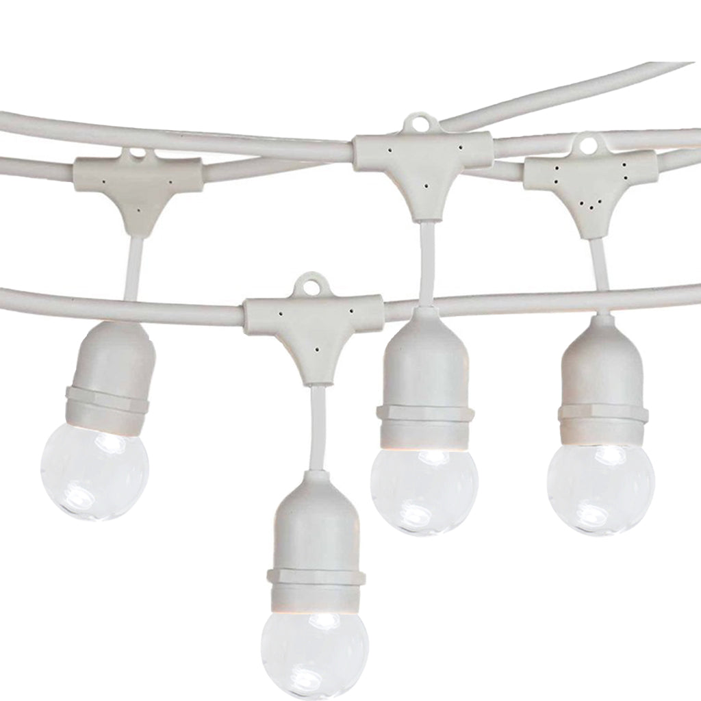 Ghirlanda luminoasa 15 m. cu 15 becuri G45 1W LED E27 interconectabila