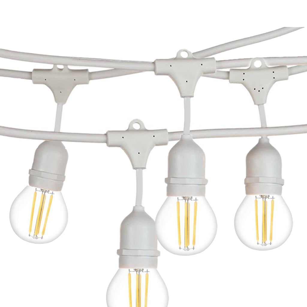 Ghirlanda luminoasa 15 m. cu 15 becuri G45 4W LED E27 interconectabila