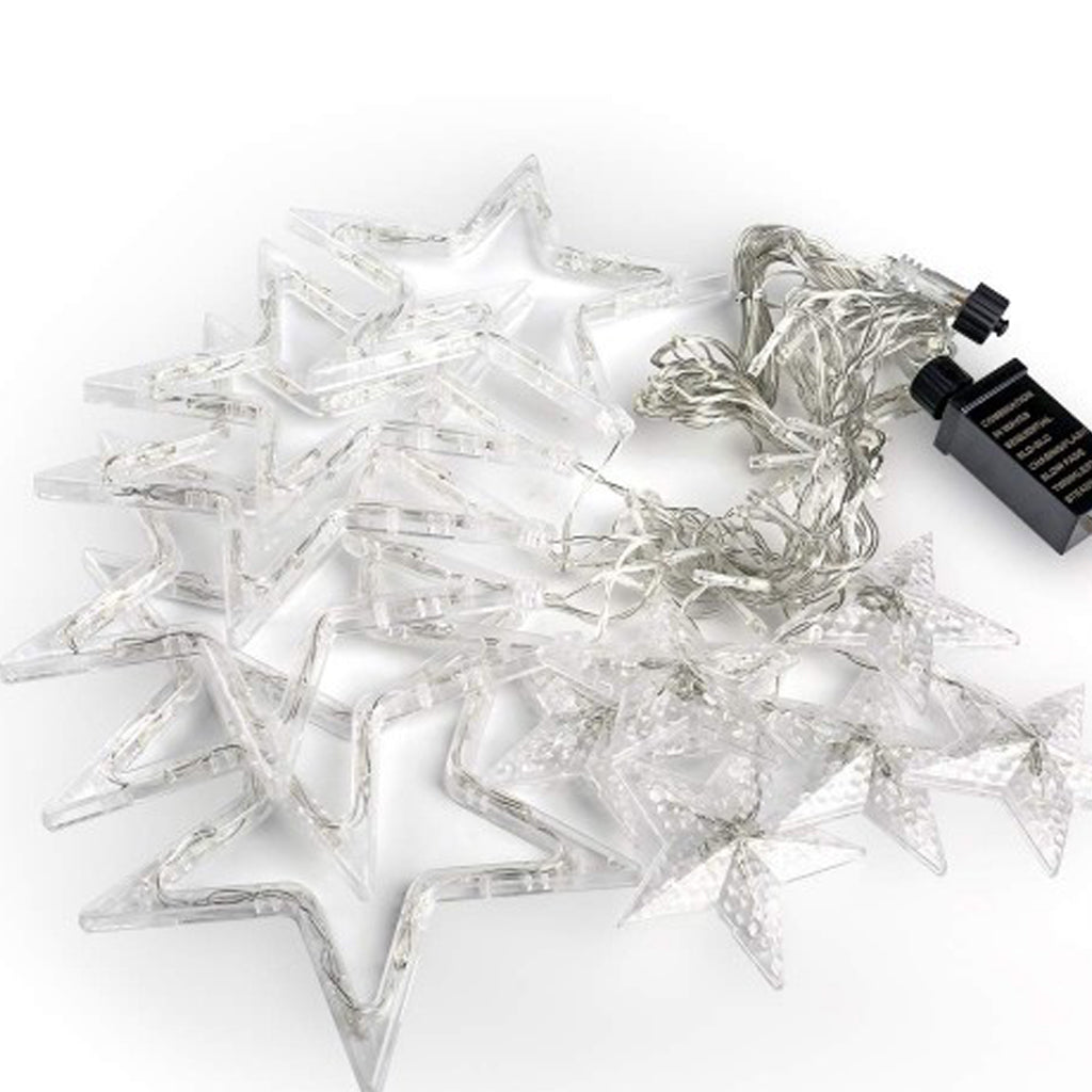 Ghirlanda Luminoasa Decorativa 3.5 m. cu 12 Stelute si 138 LED-uri Ghirlanda luminoasa Lumini Terasa
