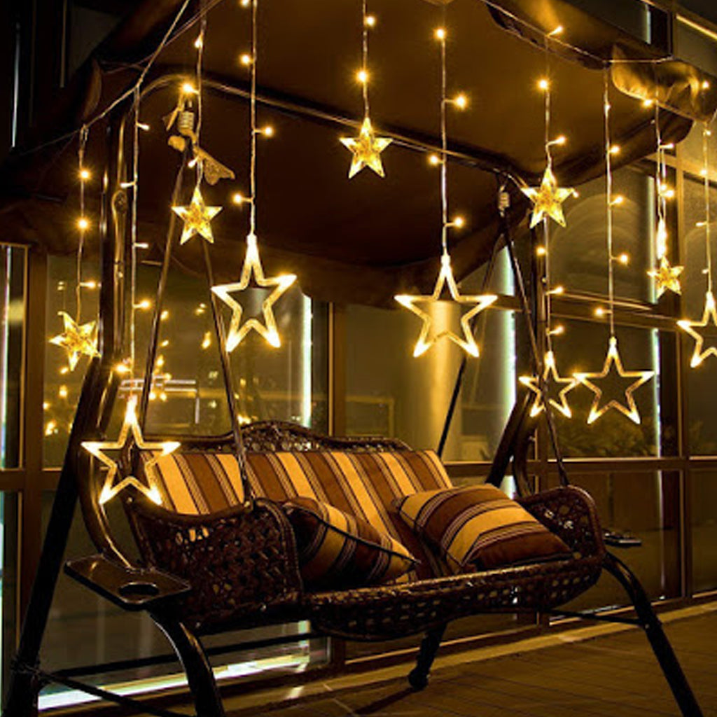 Ghirlanda Luminoasa Decorativa 3.5 m. cu 12 Stelute si 138 LED-uri Ghirlanda luminoasa Lumini Terasa