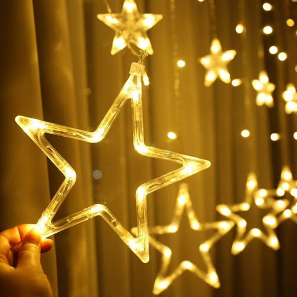 Ghirlanda Luminoasa Decorativa 3.5 m. cu 12 Stelute si 138 LED-uri Ghirlanda luminoasa Lumini Terasa