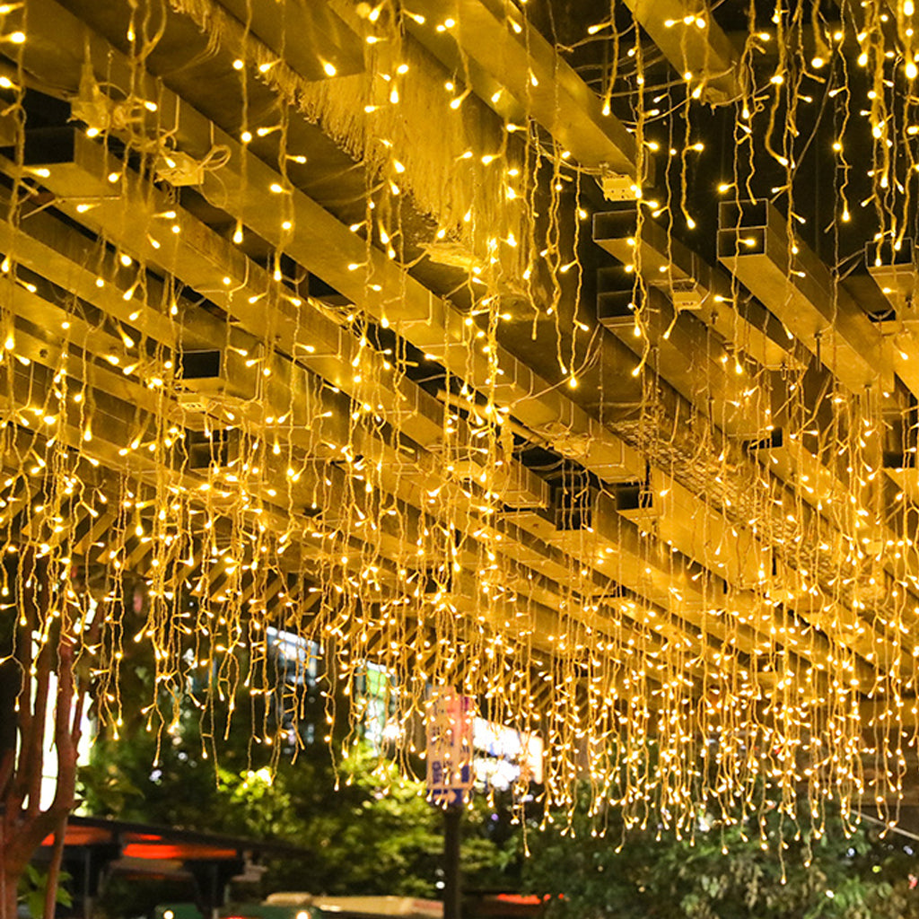Perdea luminoasa 3M x 1M 120 leduri interconectabila Ghirlanda luminoasa Lumini Terasa