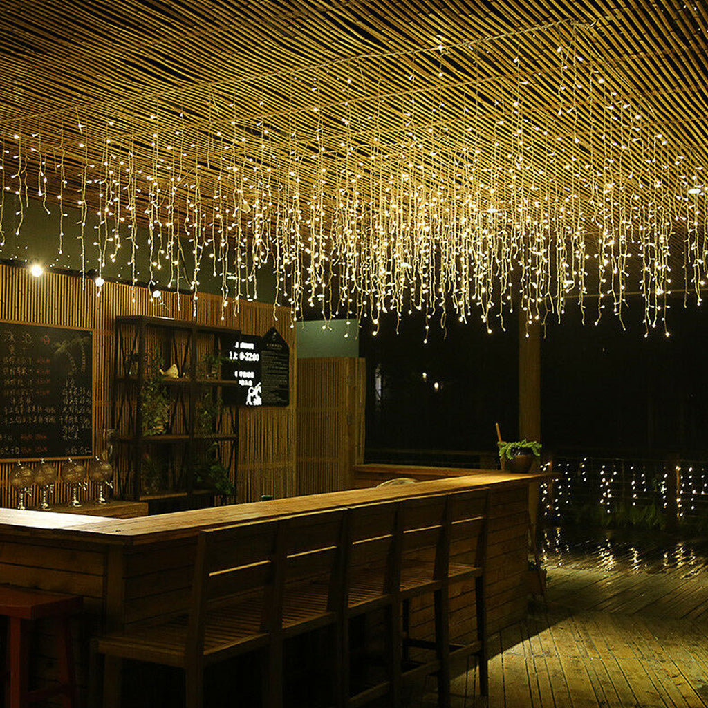 Perdea luminoasa 3M x 1M 120 leduri interconectabila Ghirlanda luminoasa Lumini Terasa