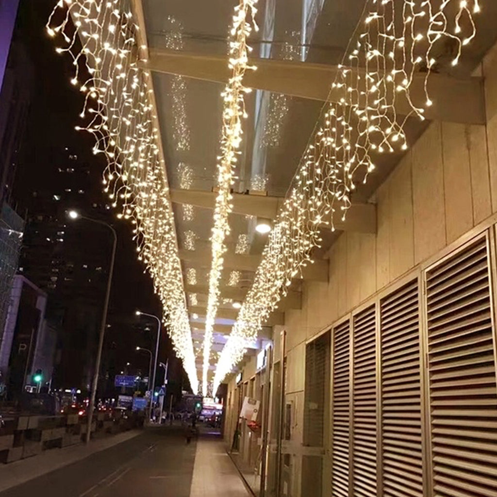 Perdea Luminoasa 4M x 0.6M 120 LED-uri Interconectabila Plase Lumini Terasa
