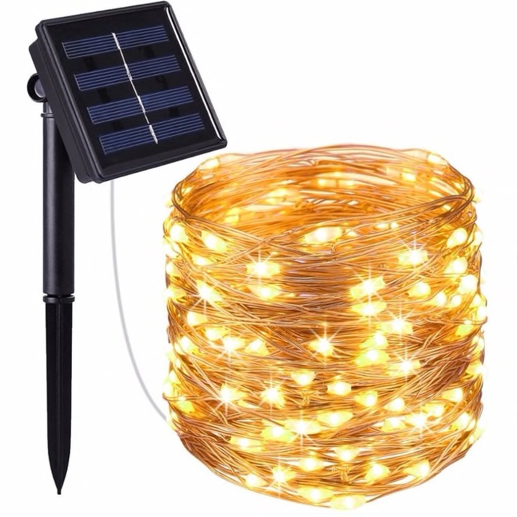 Ghirlanda Luminoasa Decorativa Solara din Cupru 20 m. cu 200 LEDuri Ghirlanda luminoasa Lumini Terasa