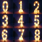Cifre volumetrice luminoase LED cu baterii Cifre luminoase Lumini Terasa