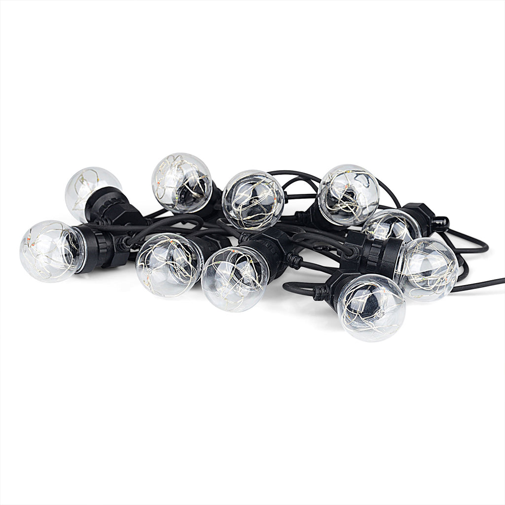 Ghirlanda luminoasa 10 m. cu 20 becuri G50 si 100 LEDuri de exterior Ghirlanda luminoasa Lumini Terasa