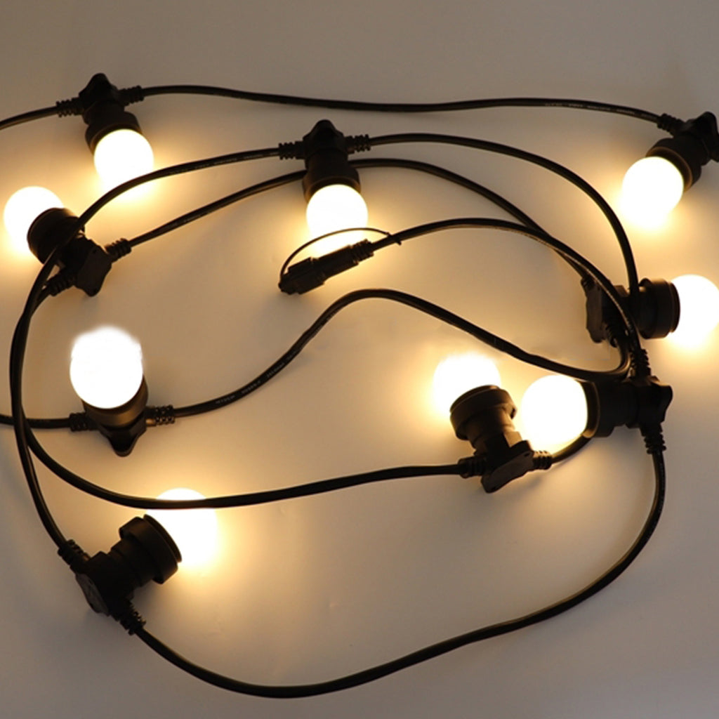Ghirlanda luminoasa 20 m. cu 20 becuri LED 1W E27 interconectabila Ghirlanda luminoasa Lumini Terasa