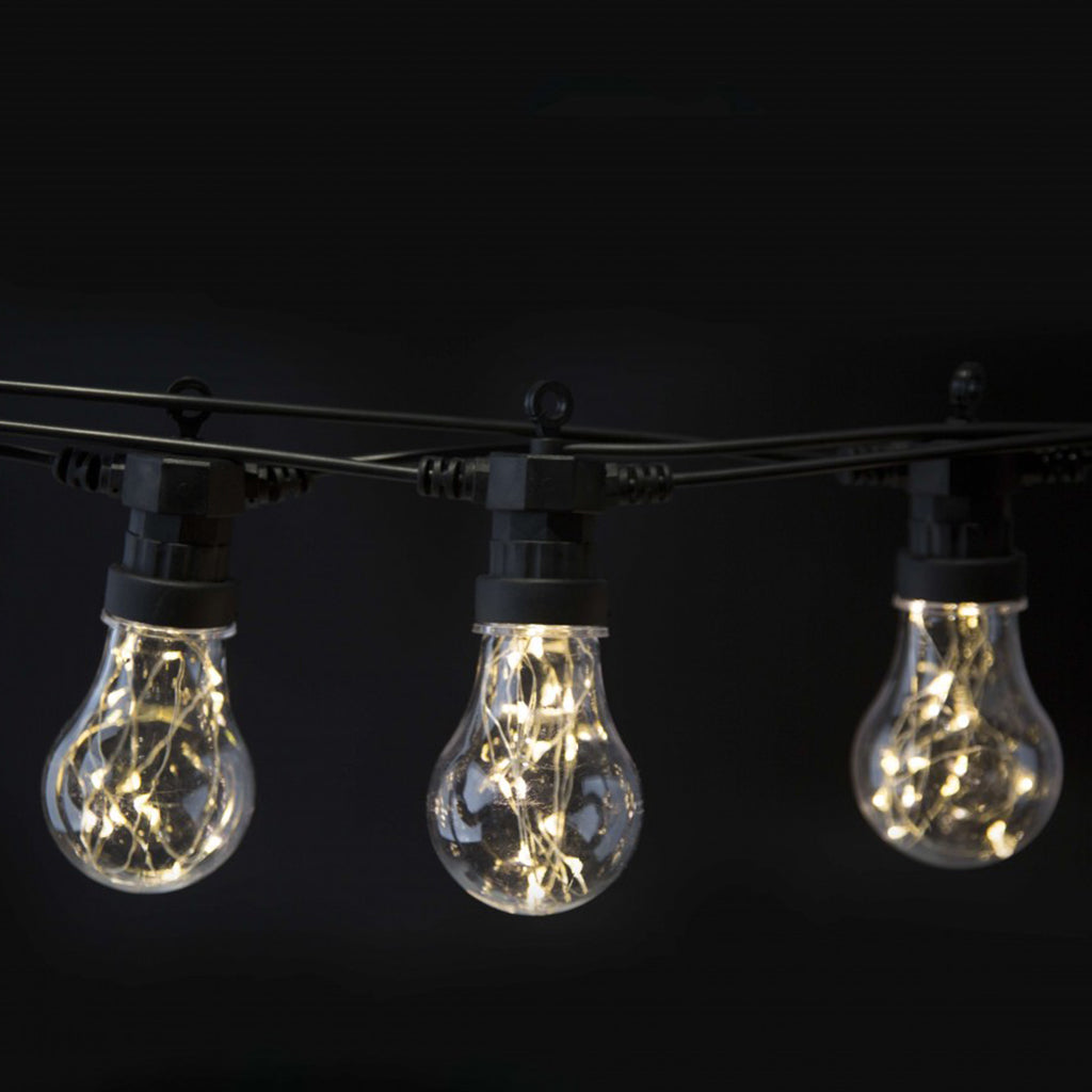 Ghirlanda luminoasa 5 m. cu 10 becuri A60 si 50 LEDuri de exterior Ghirlanda luminoasa Lumini Terasa