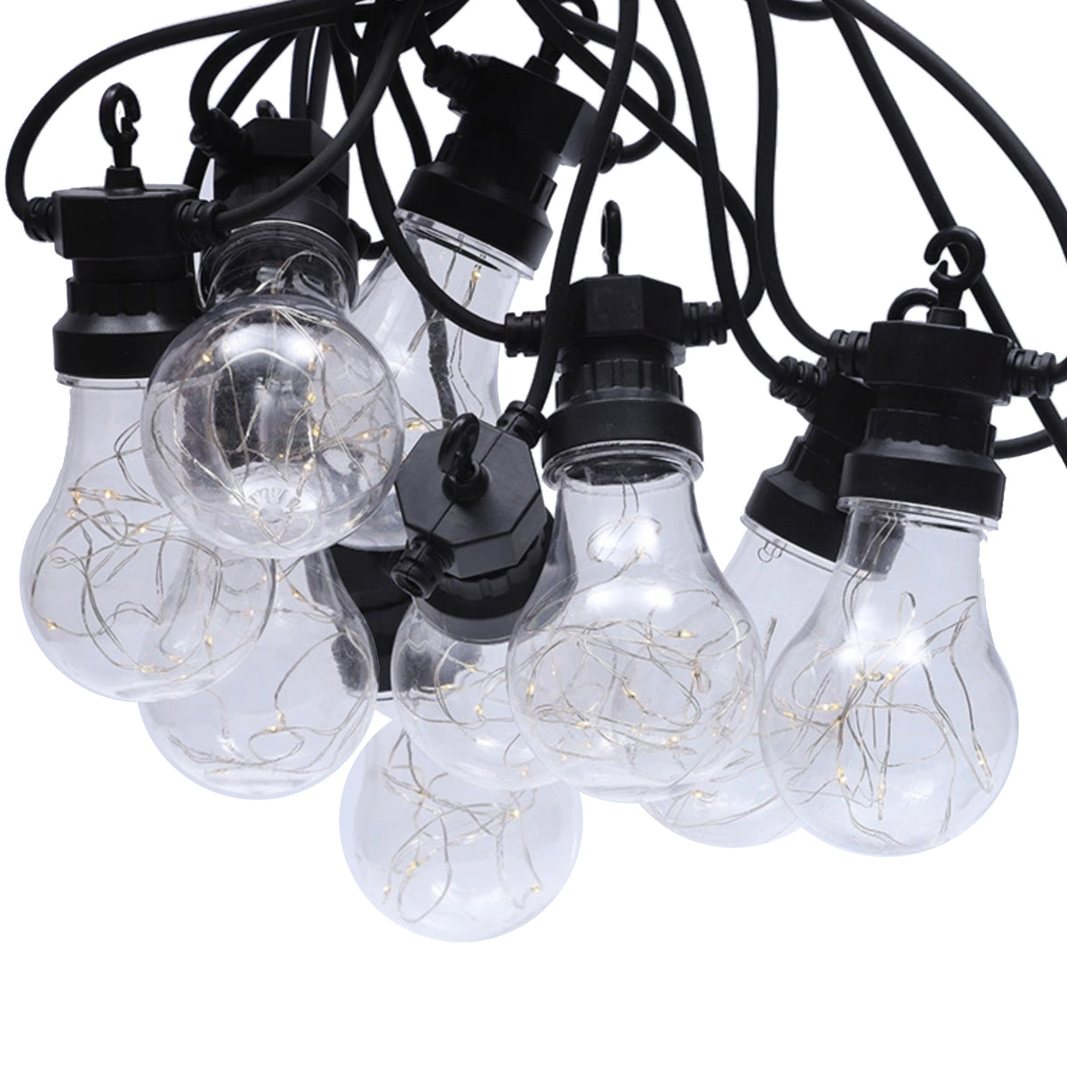 Ghirlanda luminoasa 5 m. cu 10 becuri A60 si 50 LEDuri de exterior Ghirlanda luminoasa Lumini Terasa
