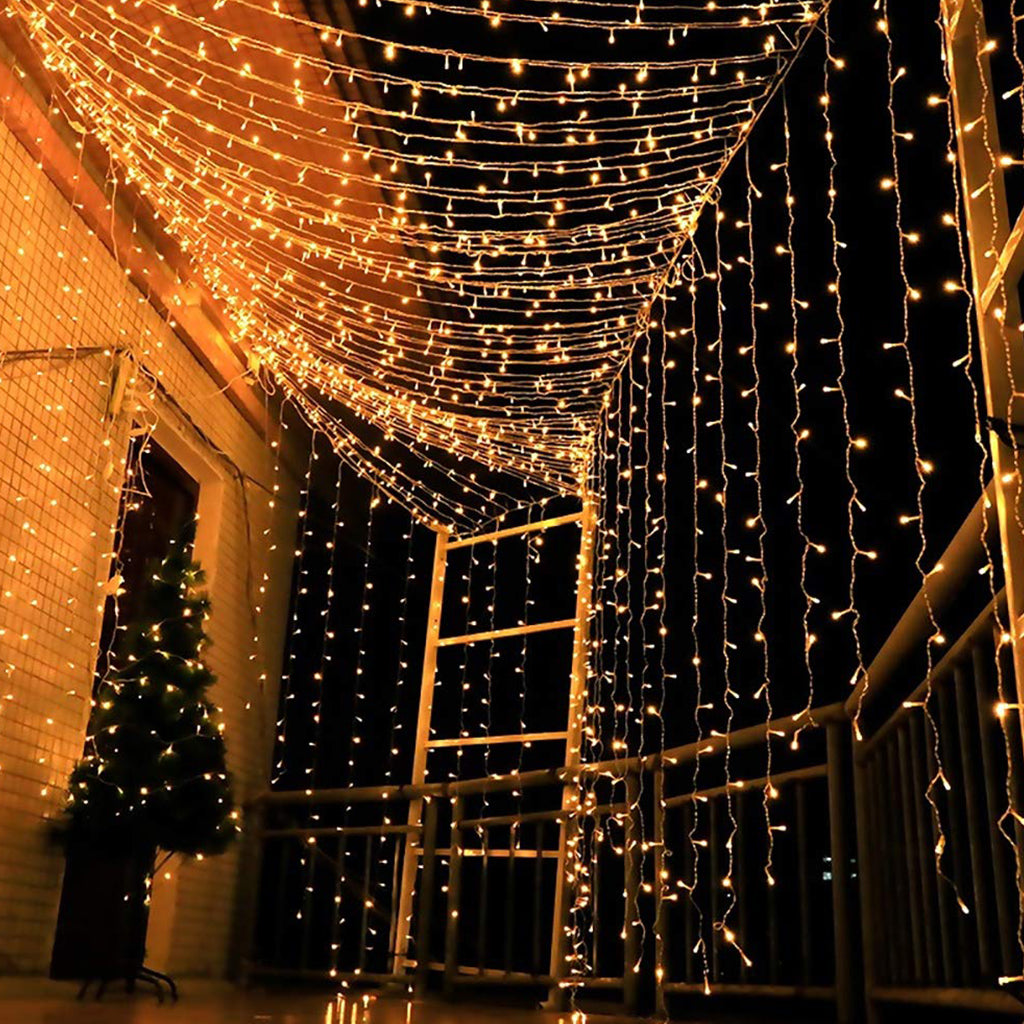 Perdea luminoasa 3M x 3M 306 leduri interconectabila Plase Lumini Terasa