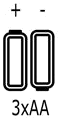 LT · Baterii 3×AA