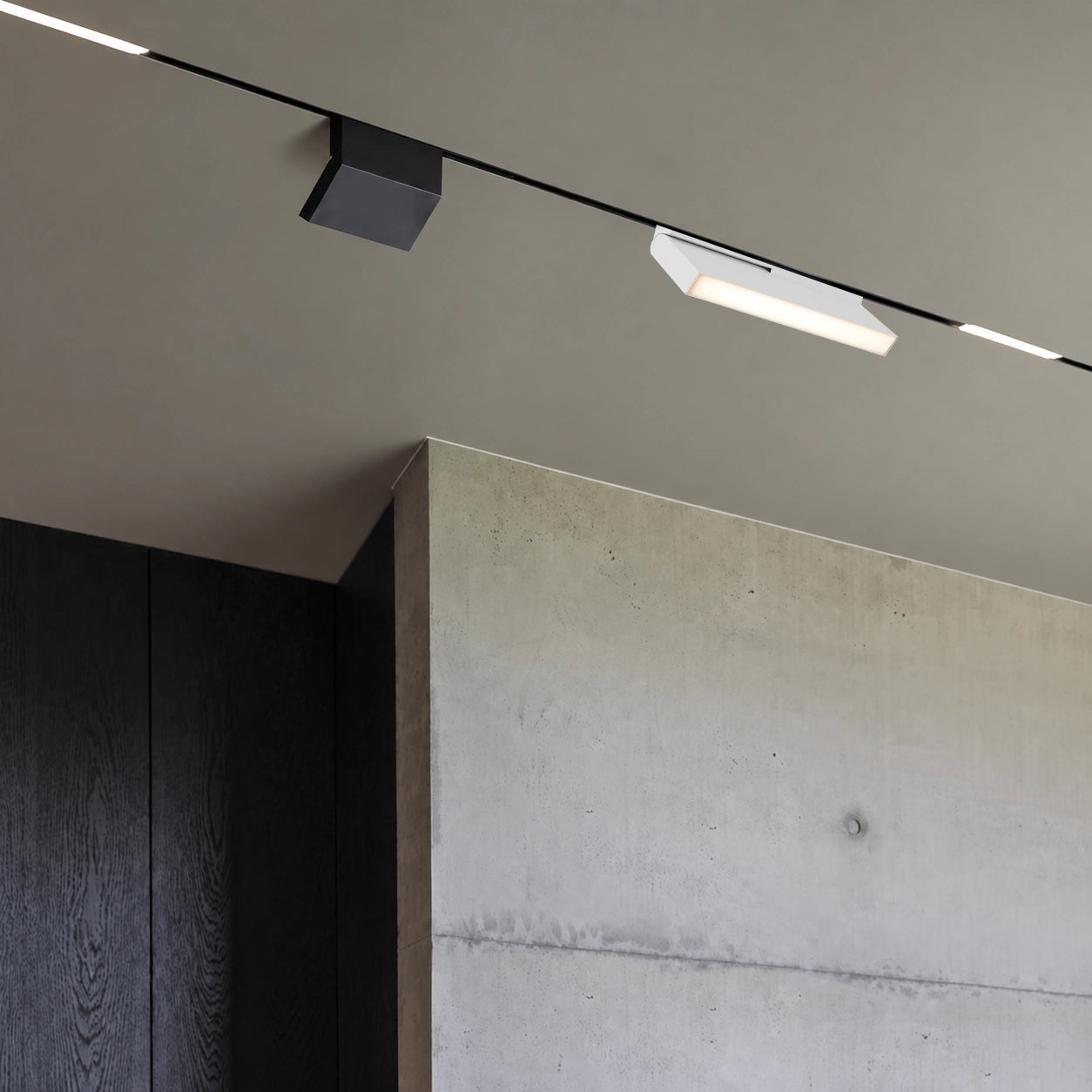 Proiector pentru sina magnetica orientabil FOLD30 ALB LED LUXON