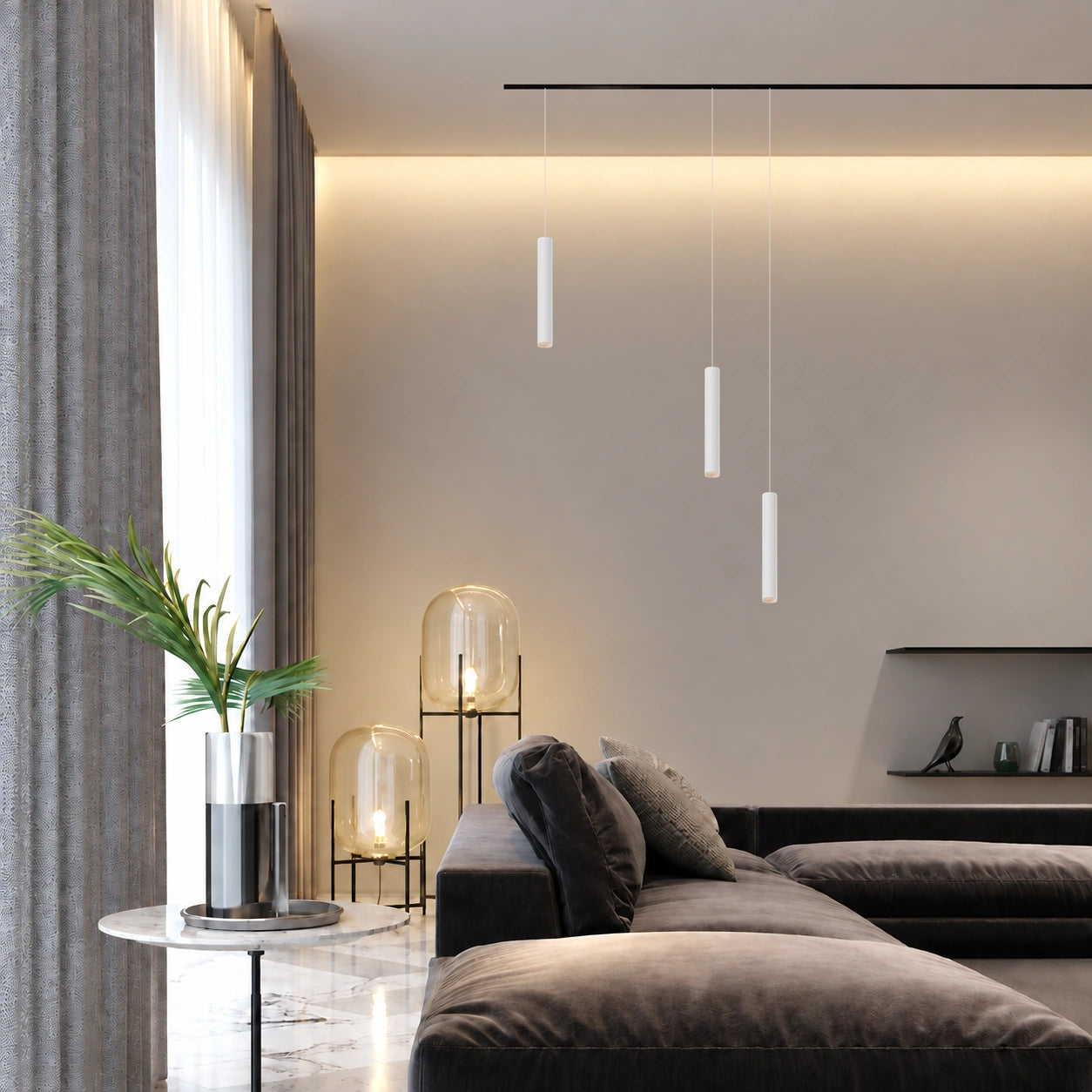 Proiector pentru sina magnetica PENDUL40 ALB LED LUXON